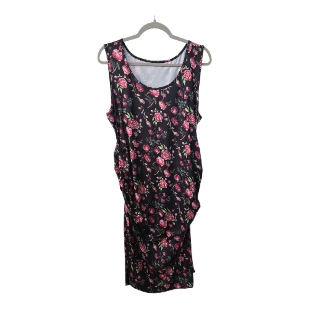 Kunindome Floral Maternity Bodycon Dress XXL